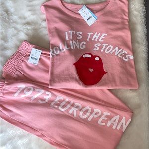 It’s The Rolling Stones -crop top/pants set